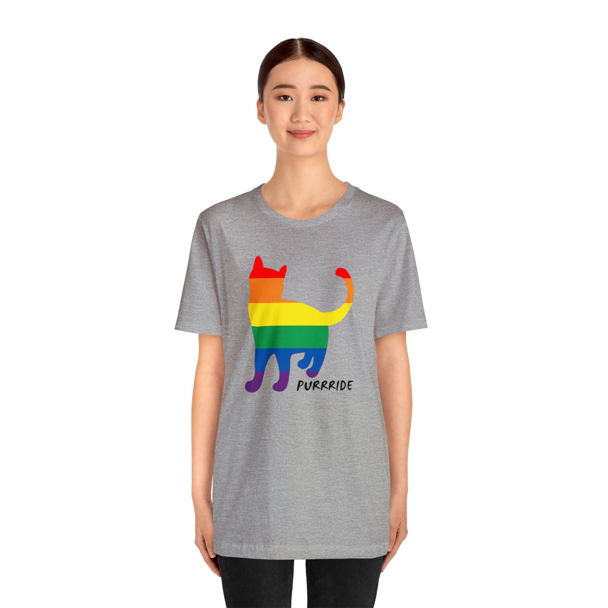 Gay Pride Rainbow Cat T-Shirt