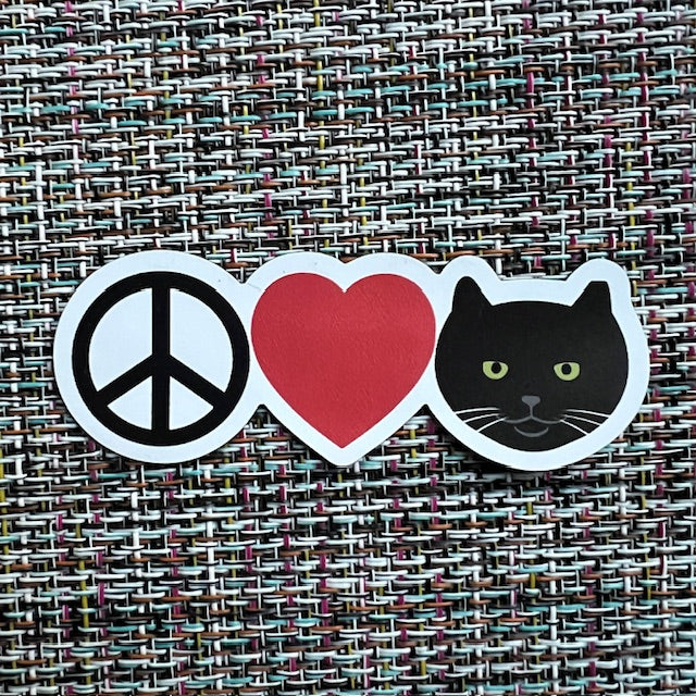 "Peace, Love, Cats" - Magnet