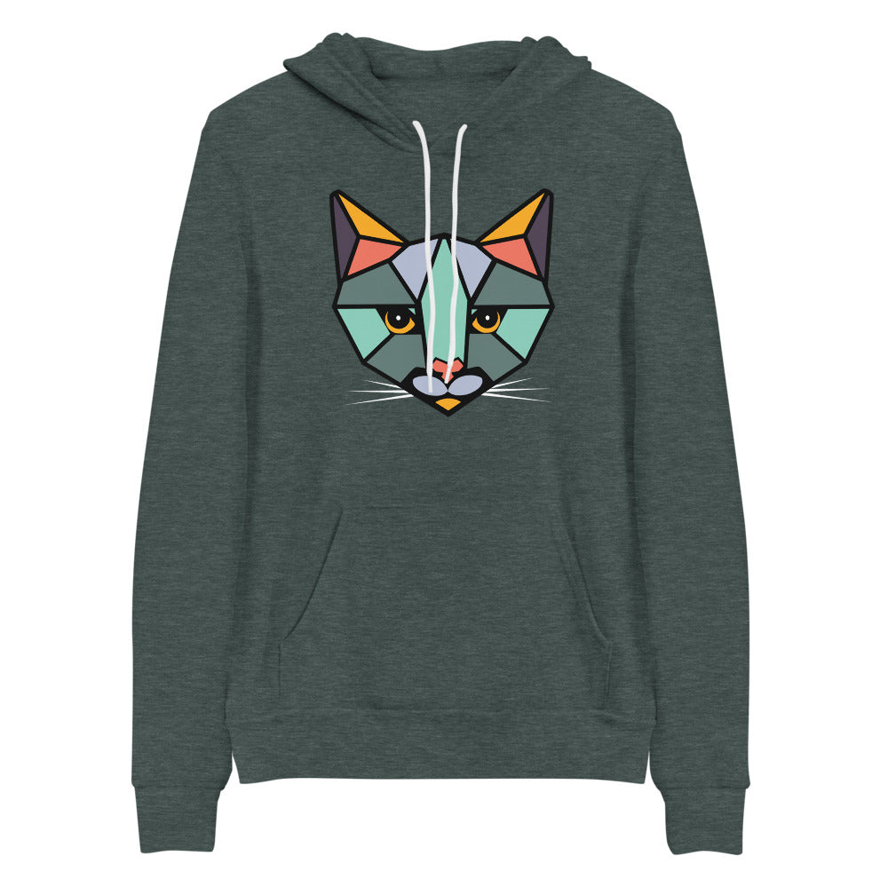 "ROAR CATS" Pullover Hoodie - Forest Green Heather