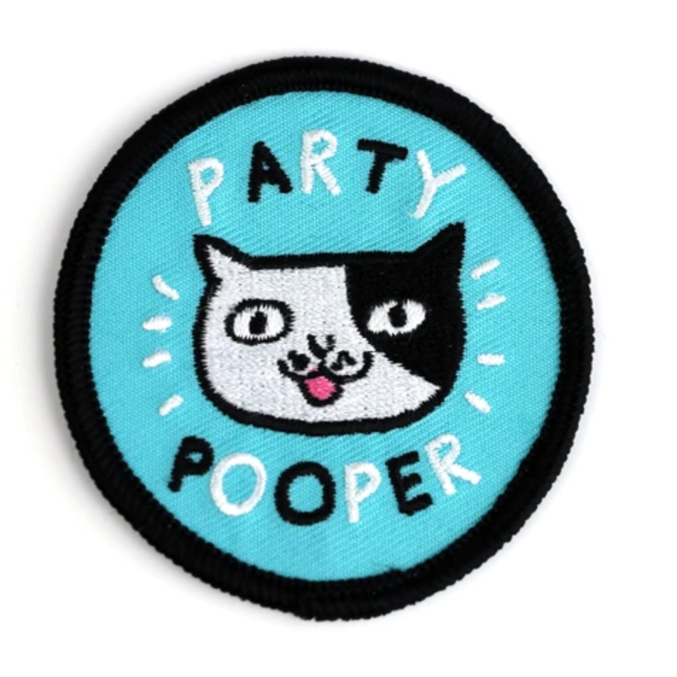 "Party Pooper" - Iron-On Patch