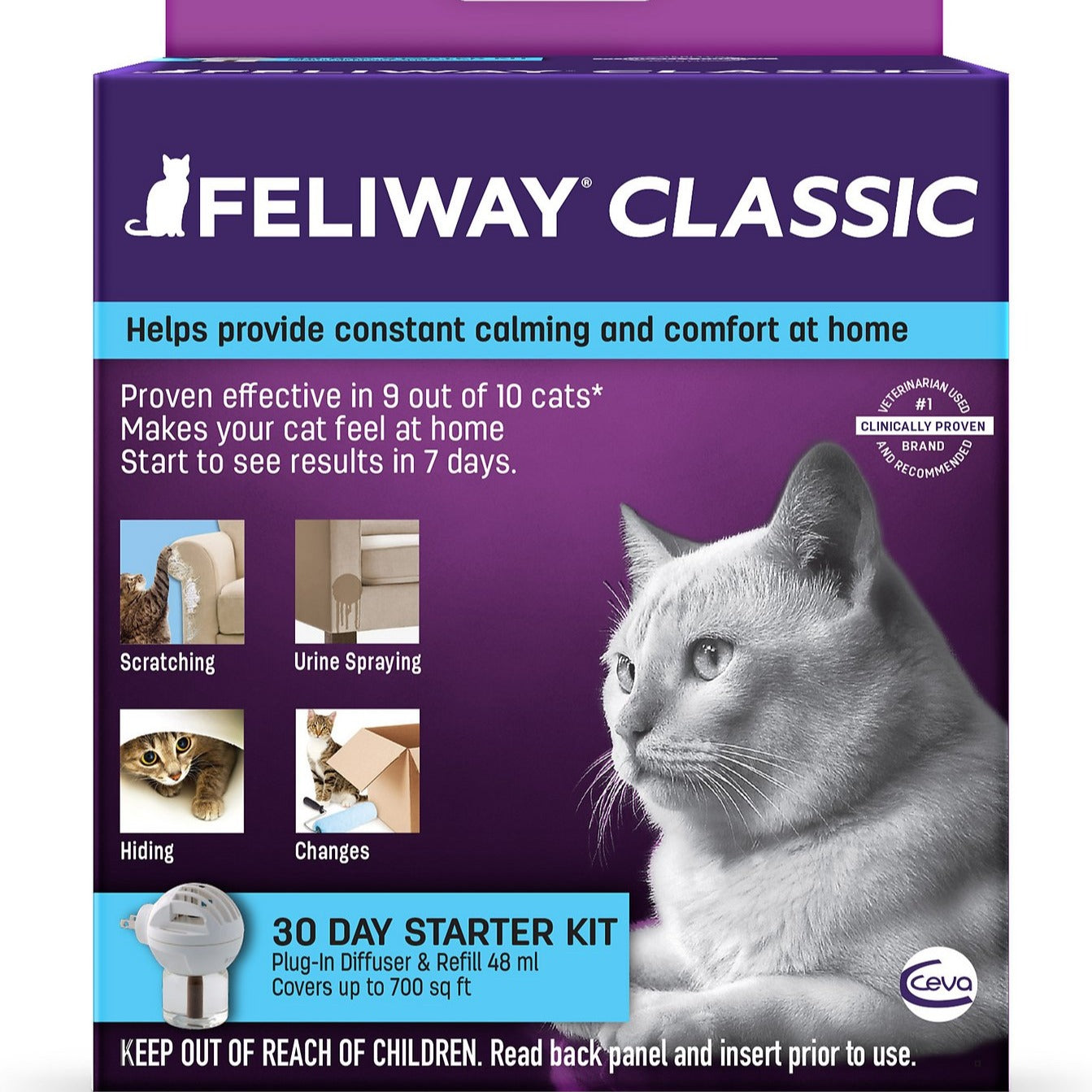 Feliway Classic - 30 Day Starter Kit Plug-In Diffuser & Refill, 48-mL