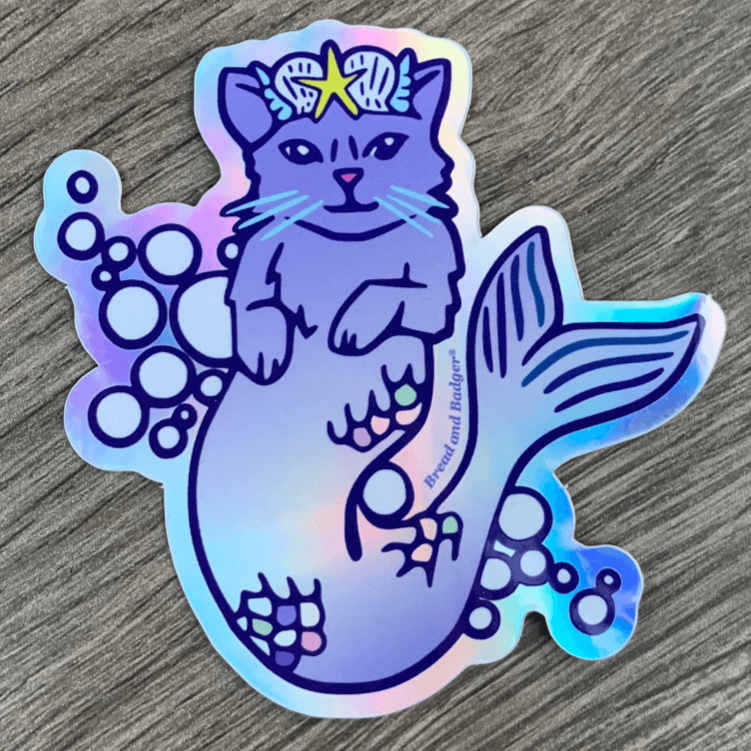 "Mercat" (Cat Mermaid) - Sticker